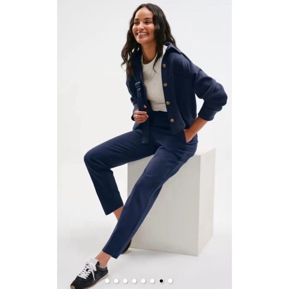 Athleta Endless High Rise Pants Navy Blue Stretch Pockets Women's Size‎ 14 - Picture 6 of 14